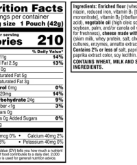Cheez-It Original Baked Snacks Crackers Nutrition Facts & Ingredients